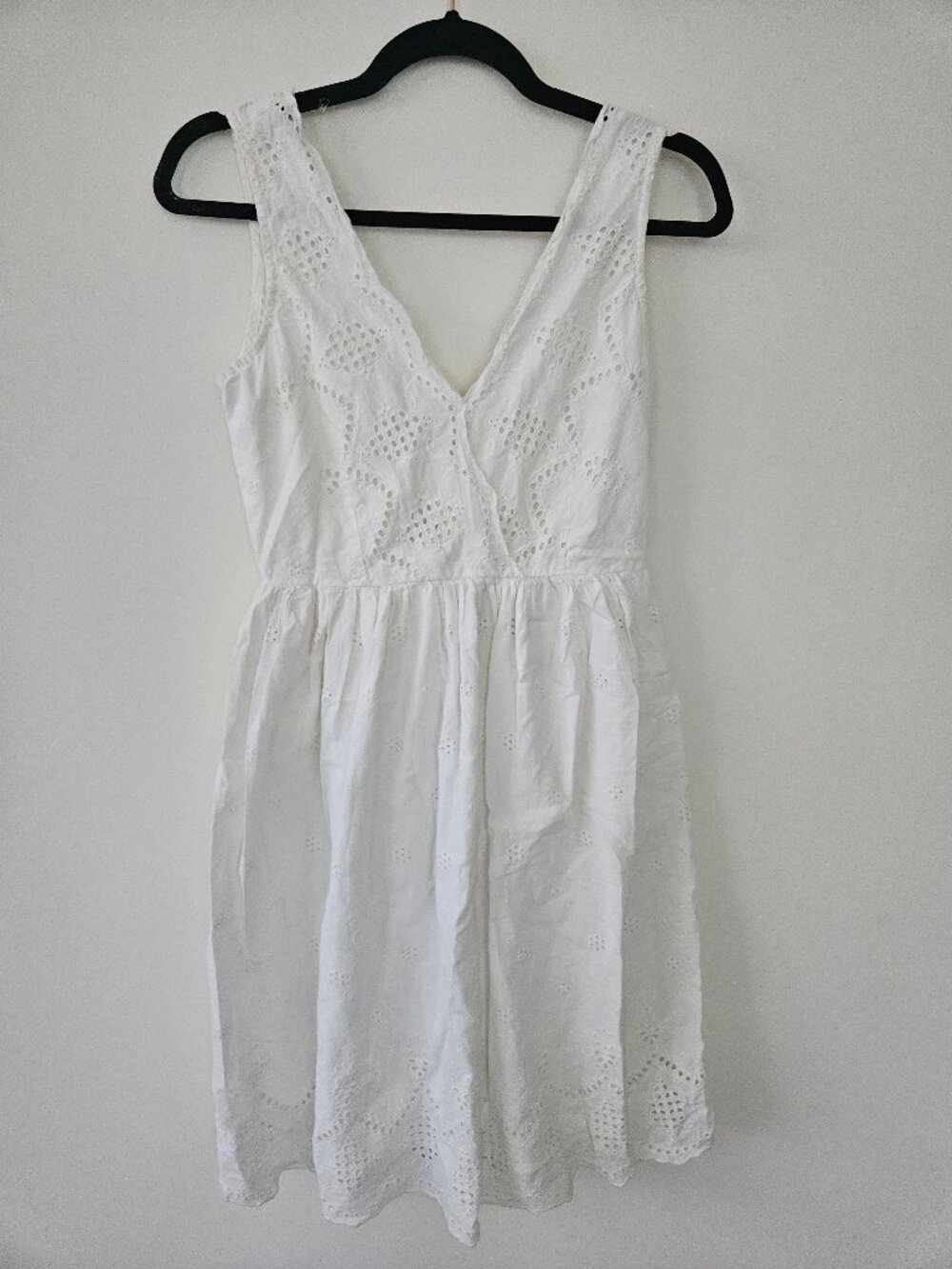 Mango White Eyelet Dress XS